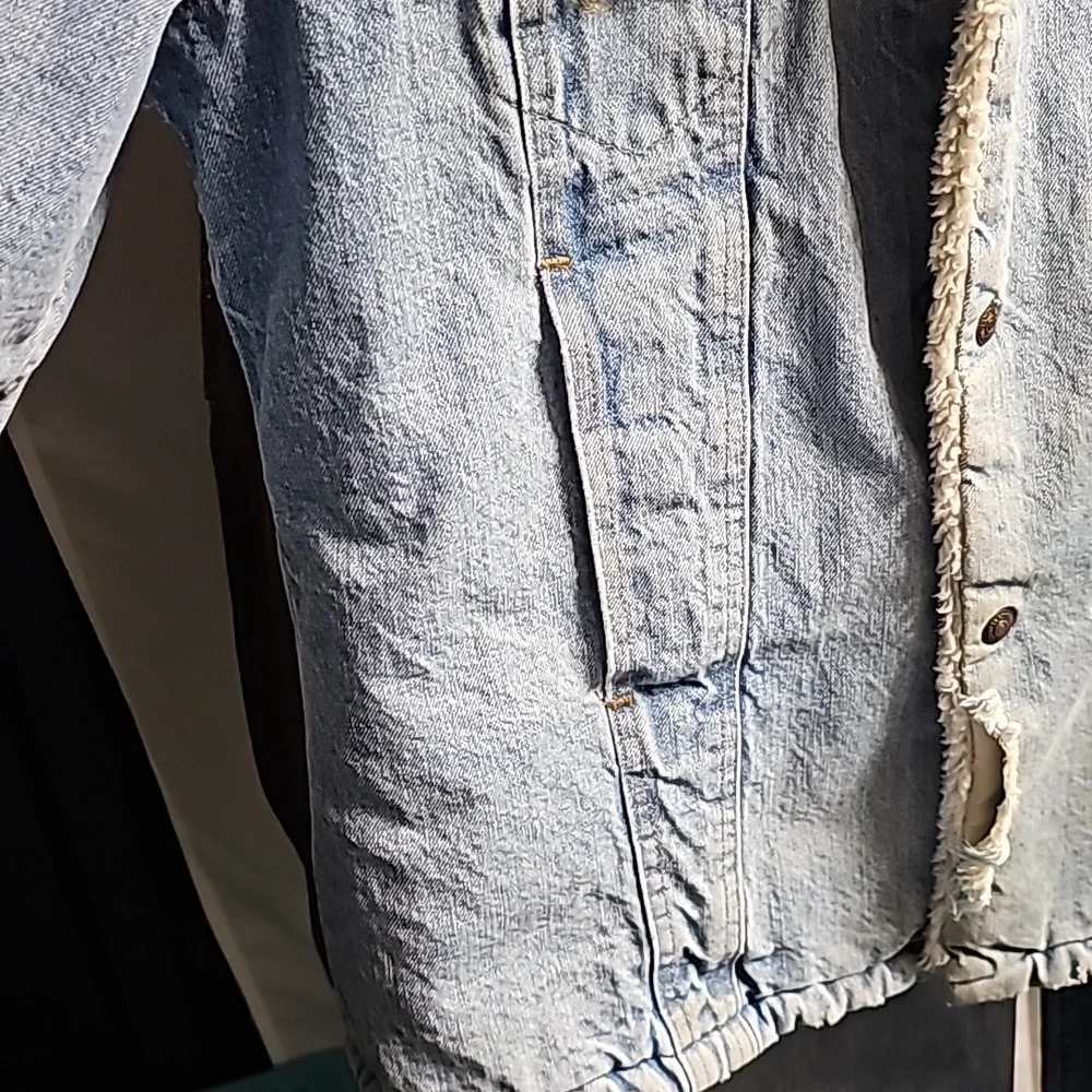 Rare Vintage Levi's Workwear Sherpa Truckers Coat - Picture 6 of 10